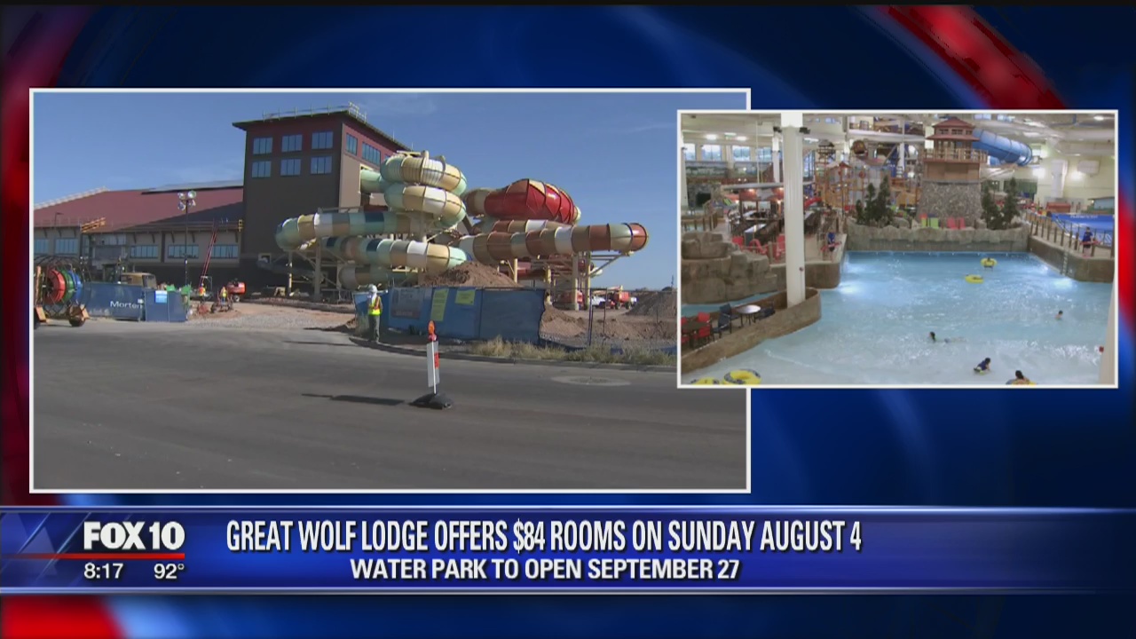 Discounted rooms at the Great Wolf Lodge