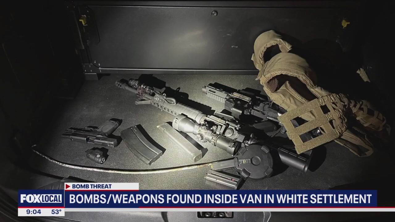 Man found in van with guns and explosives