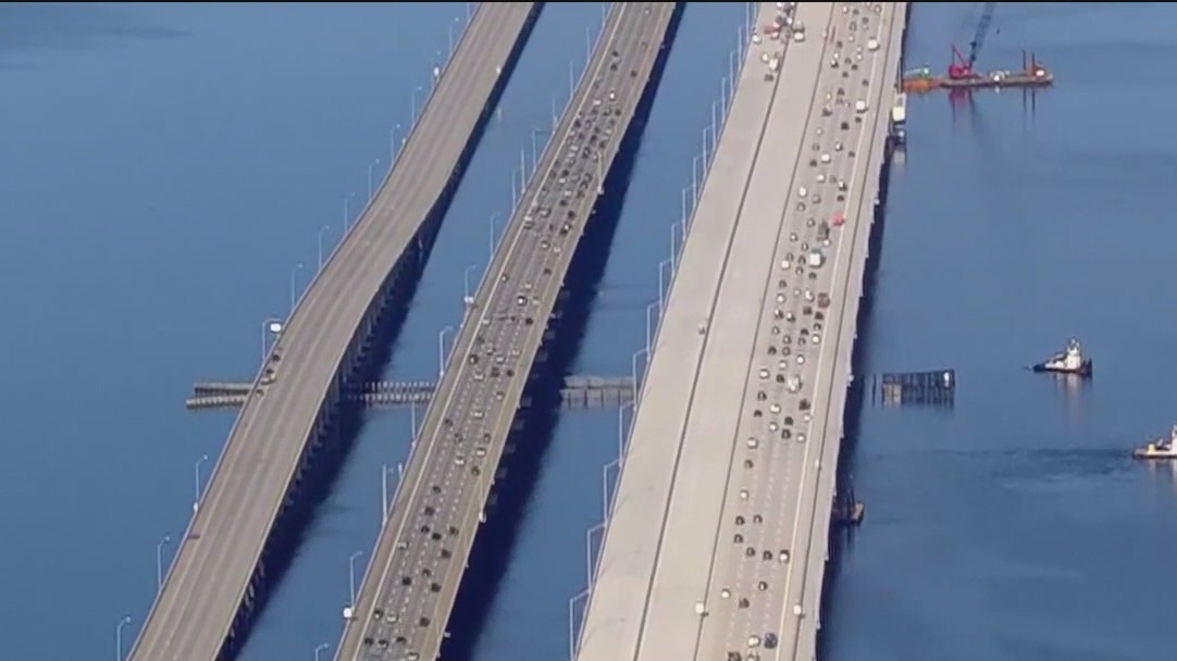 Howard Frankland Bridge traffic shift begins