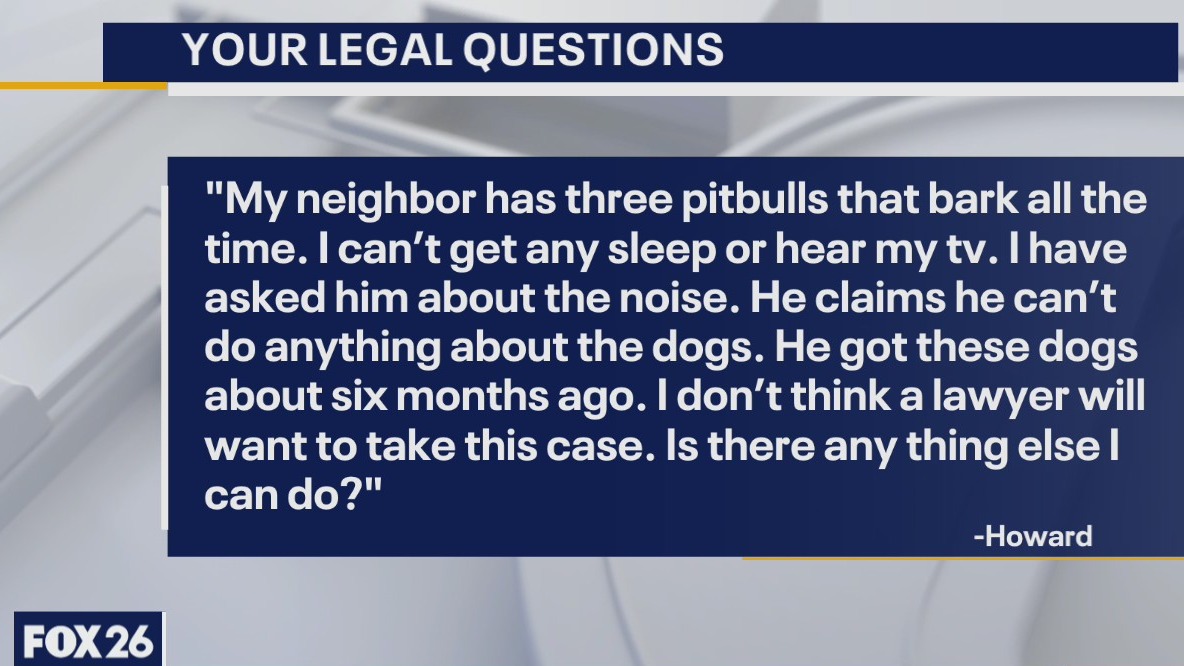 Your Legal Questions: Barking dogs; mold; release of lien