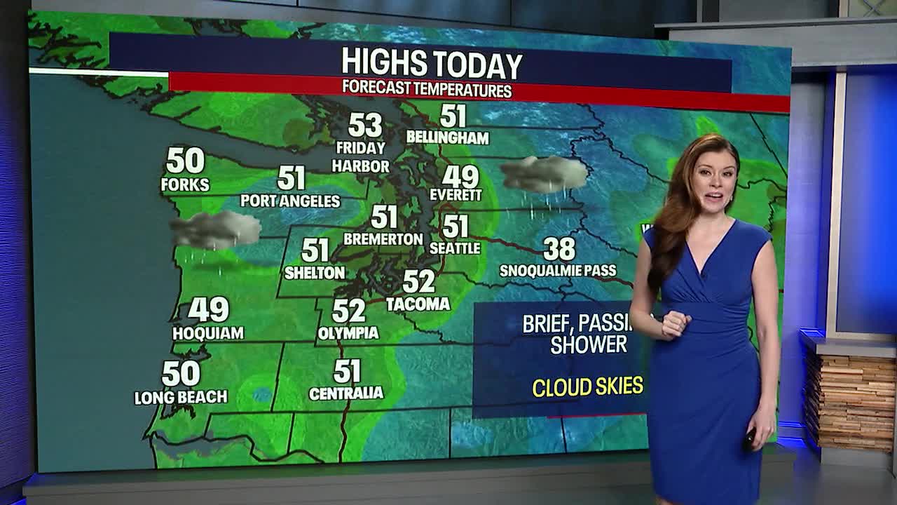 Seattle weather: Wet Monday morning, drier in the afternoon