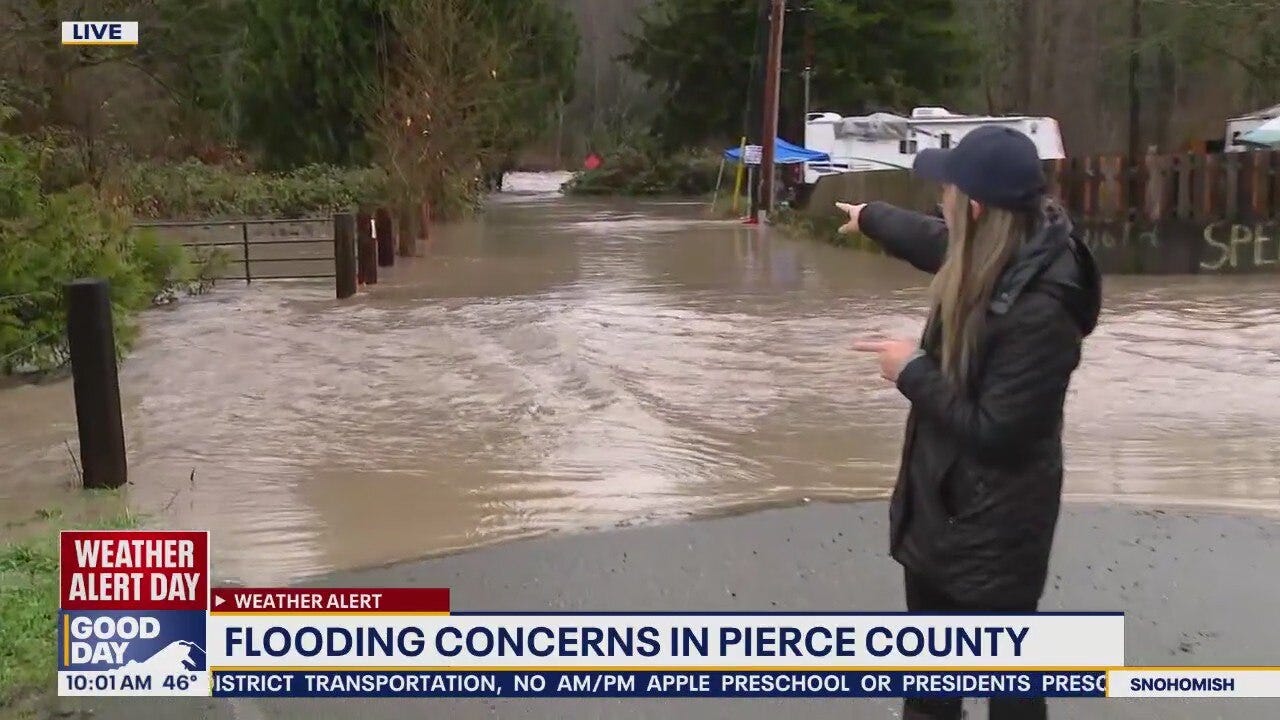 Flood coverage across Western Washington