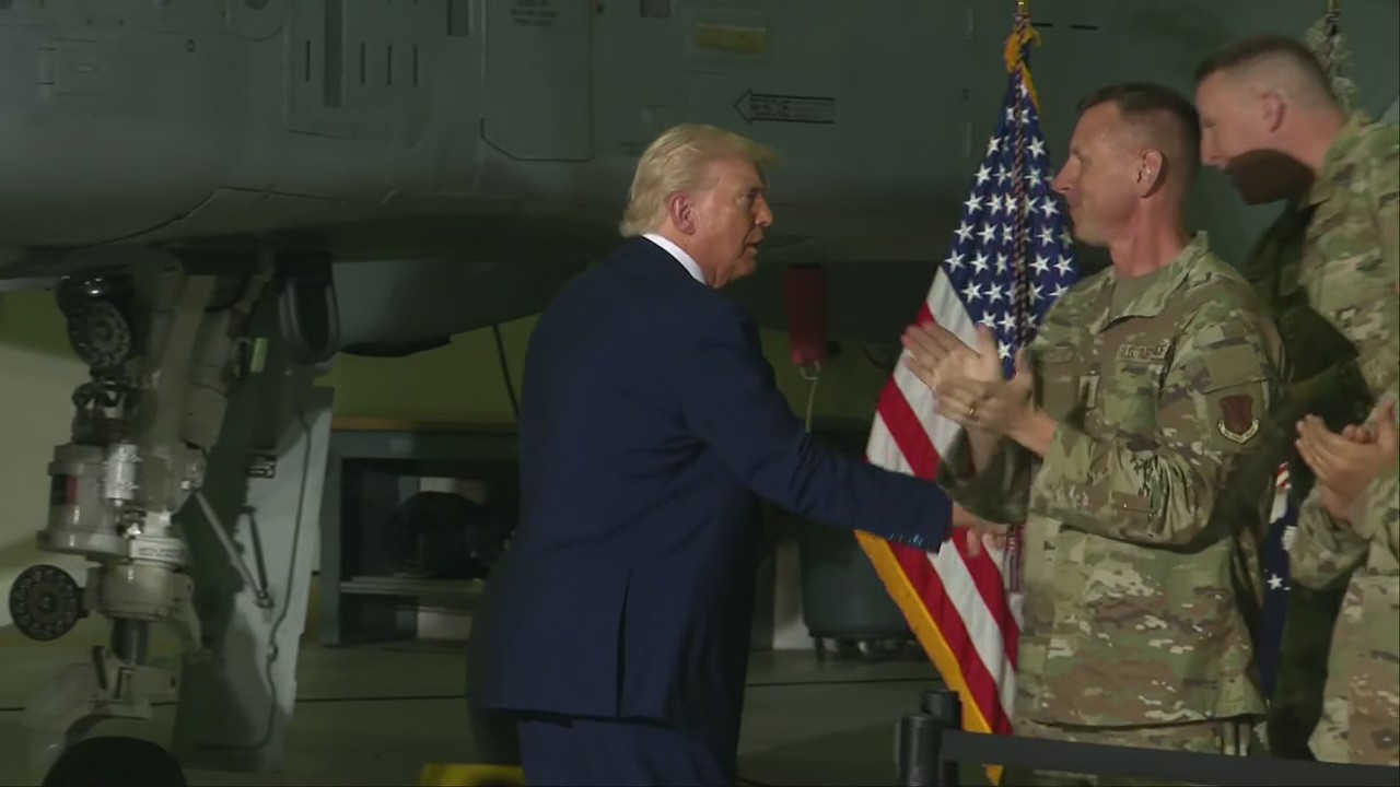 President Trump speaks to Michigan National Guard