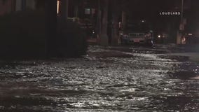 Water main break causes sinkhole in Cahuenga Pass area