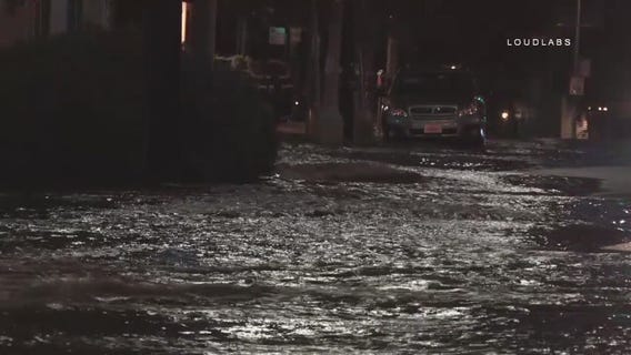 Water main break causes sinkhole in Cahuenga Pass area