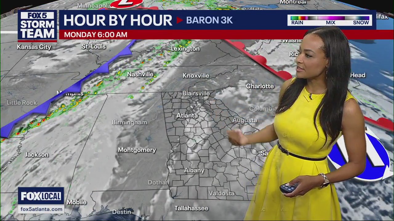 Sunday evening forecast