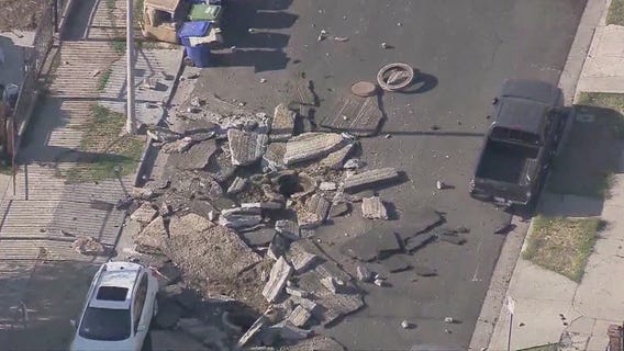 Underground electrical vault explosion shatters pavement in Hyde Park