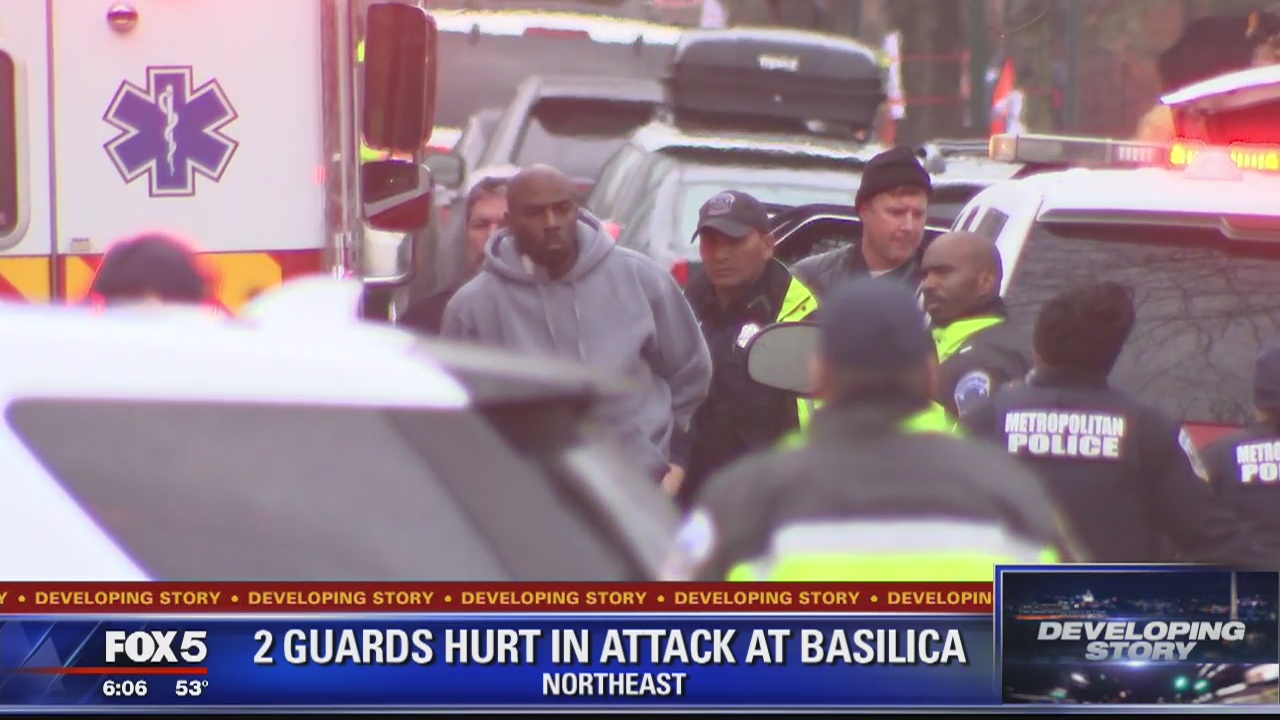 2 guards hurt in attack at Basilica | FOX 5 DC