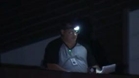 Local principal sleeping on roof of school