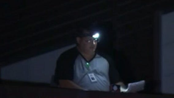 Local principal sleeping on roof of school