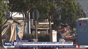 Public Works crews remove debris near homeless camp in Berkeley