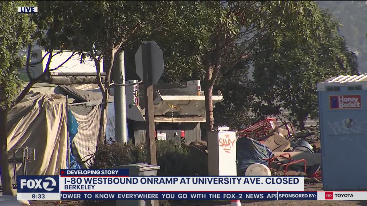 Public Works crews remove debris near homeless camp in Berkeley