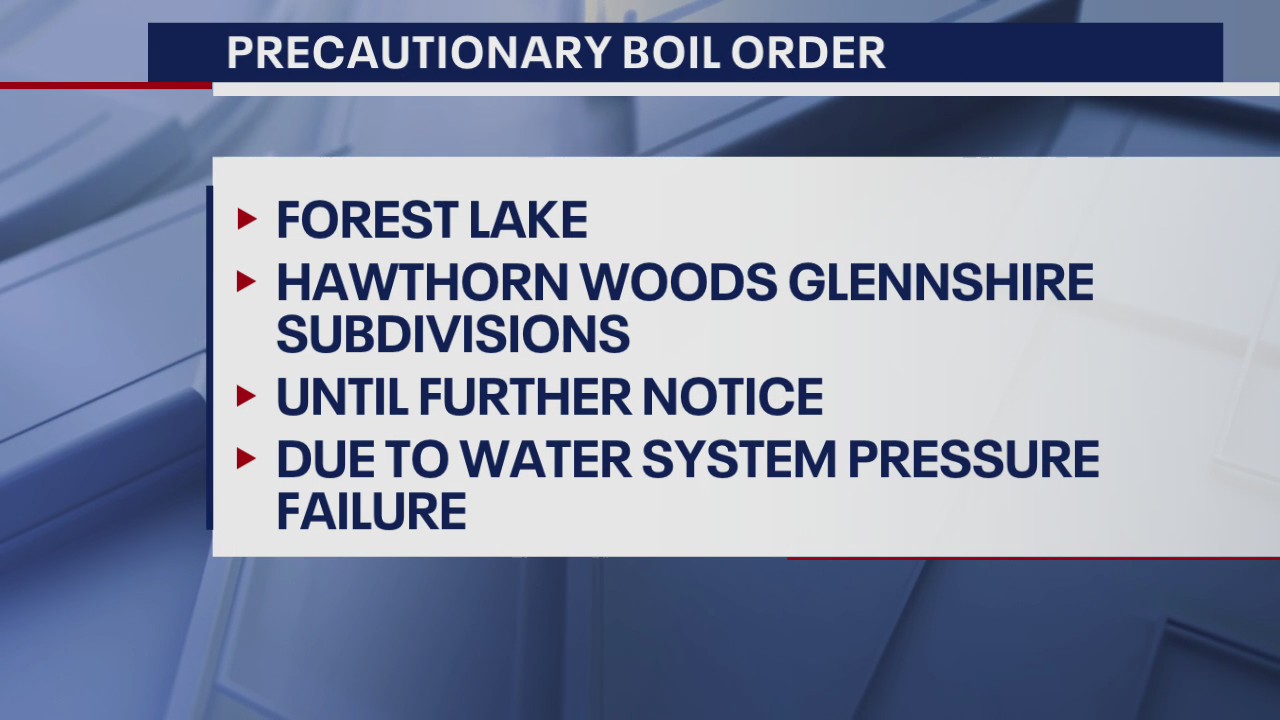 Precautionary boil order in effect for Lake County subdivisions