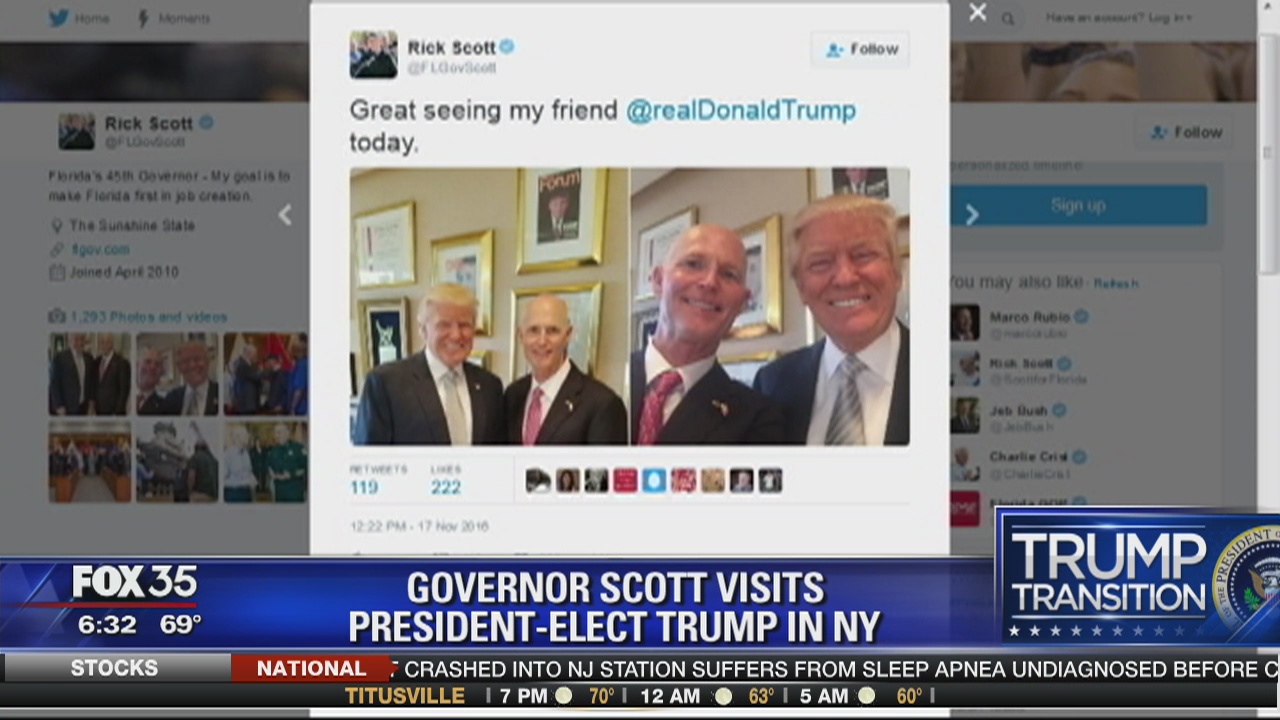 Rick Scott meets with Donald Trump