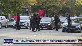 Pro-Palestine protestors stop traffic in South Lake Union