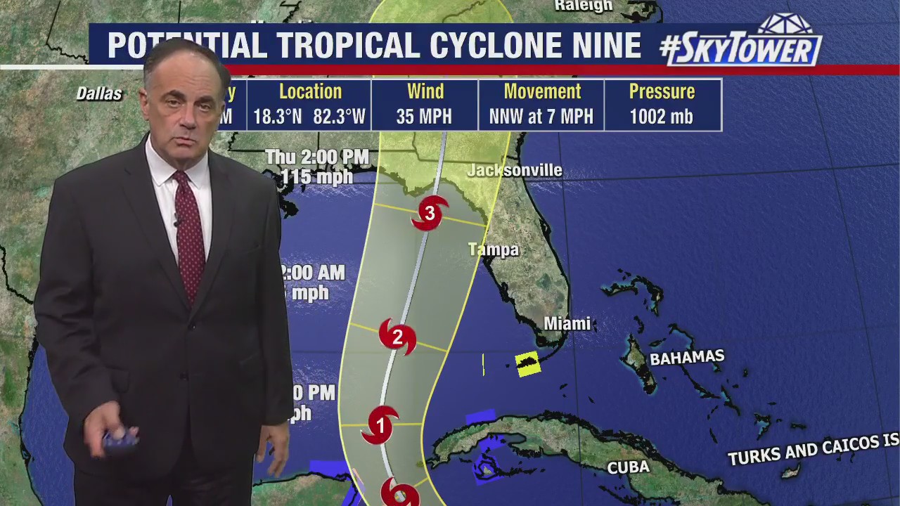 Latest update on Potential Tropical Cyclone Nine