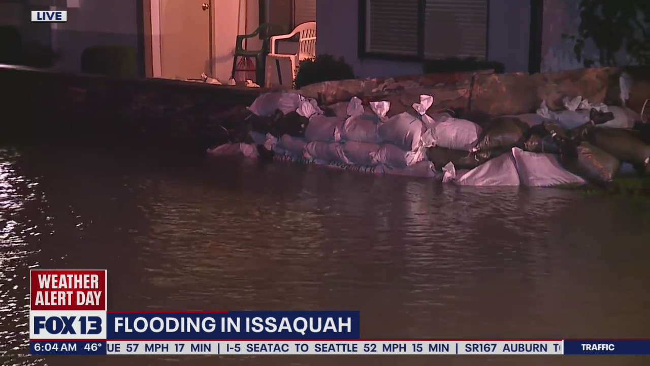 Roads flooded in Issaquah