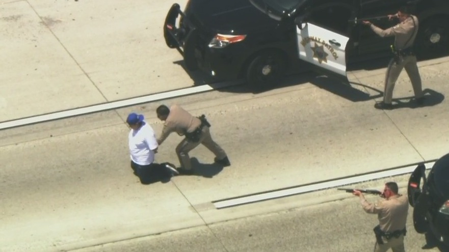 Carjacking suspect surrenders after leading authorities on chase ...