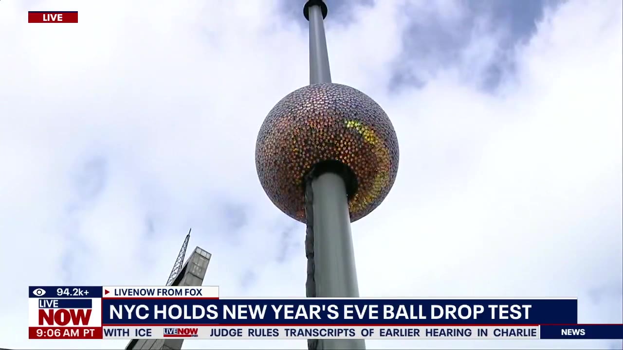 Times Square conducts New Year's Eve ball drop test