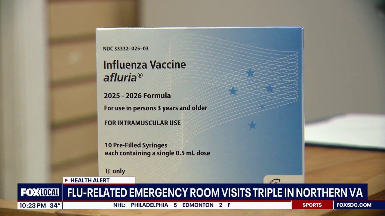 Flu-related emergency room visits triple in Northern Virginia