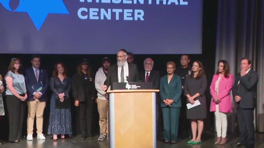 LA Mayor reacts to violence outside synagogue