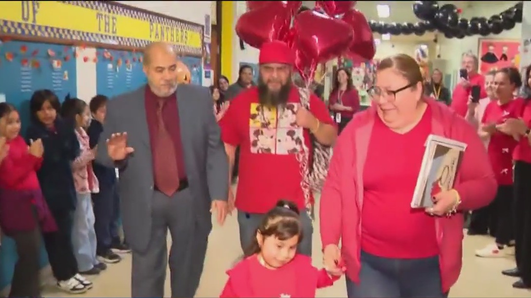 First-grader welcomed back after heart transplant