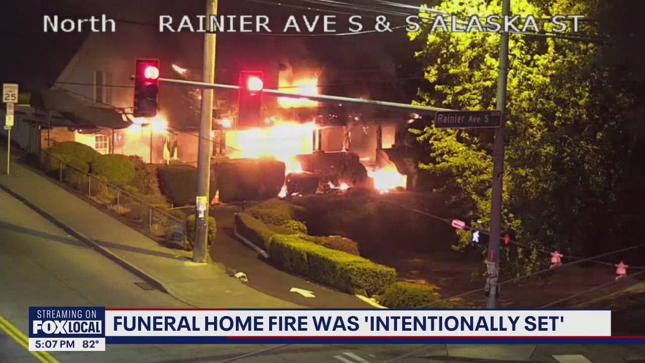 Funeral home fire was intentionally set
