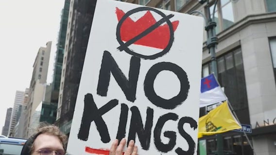 Thousands march in 'No Kings' Day protests