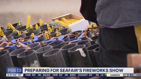 Preparing for Seafair's fireworks show