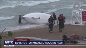 Severe weather capsizes boats in Lake Michigan