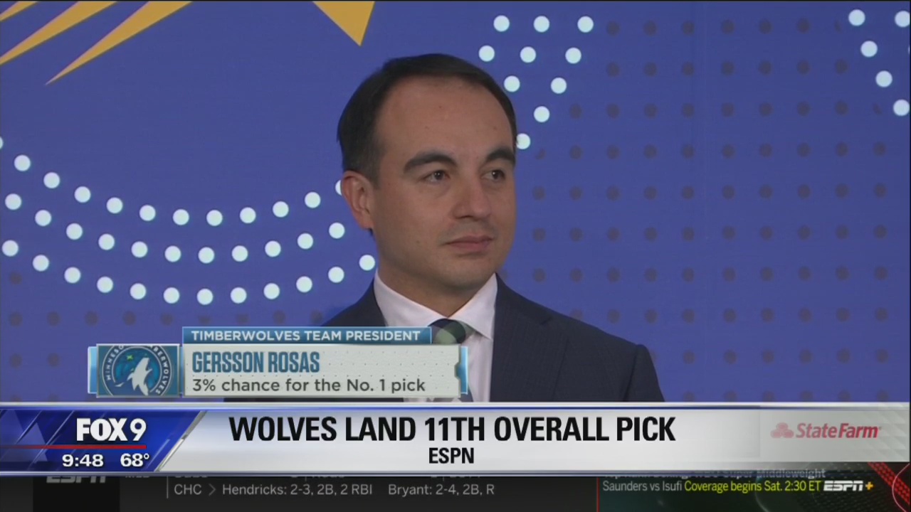 Timberwolves got No. 11 pick in draft