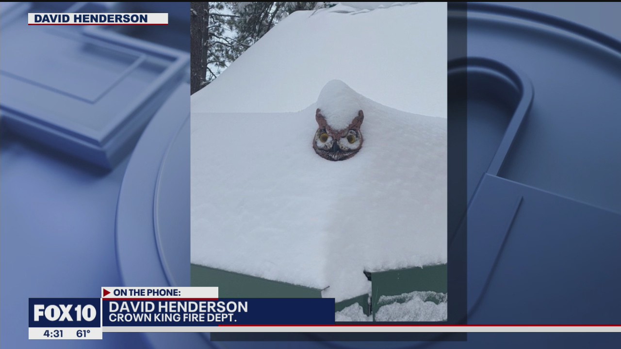 Arizona town deals with snow after surviving devastating wildfire