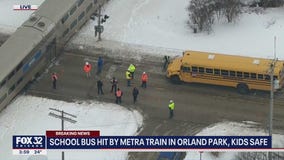 Hero school bus driver escorts kids off bus before Metra train collision
