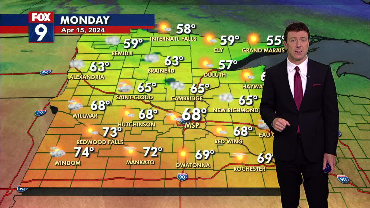 MN weather: Mild Monday, widespread rain Tuesday
