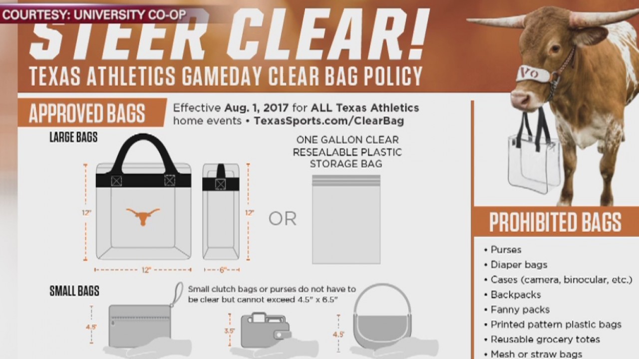 UT announces new "Clear Bag Policy" for athletic events