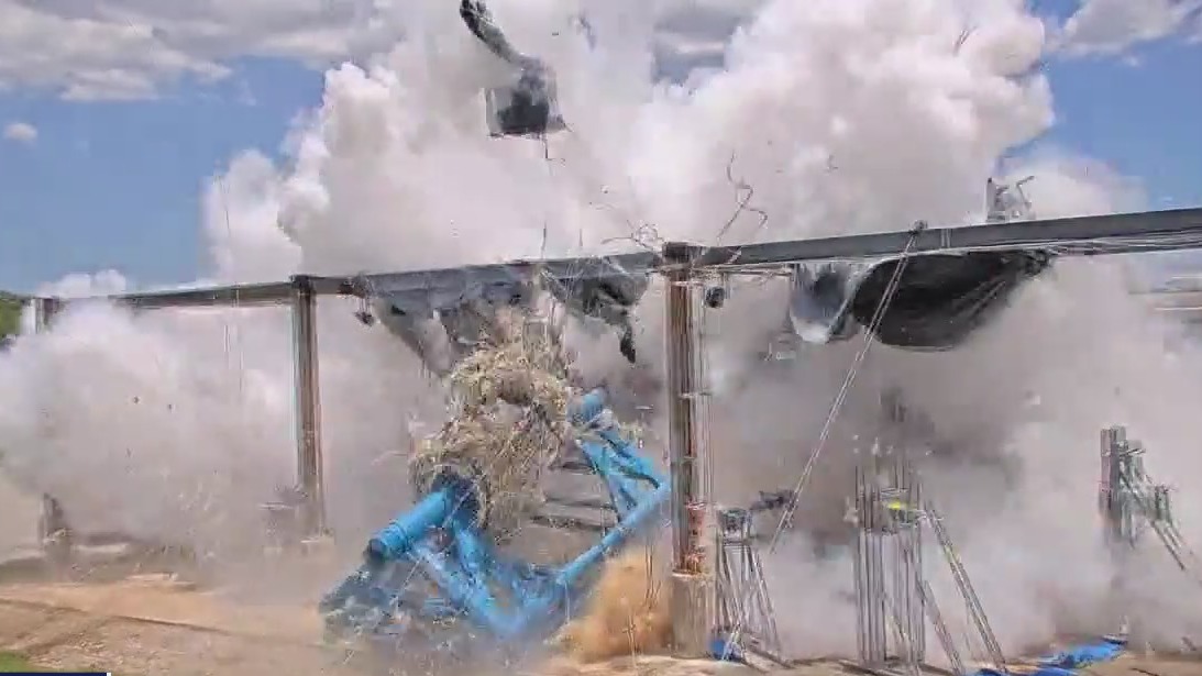 Space habitat explosion at NASA's Johnson Space Center