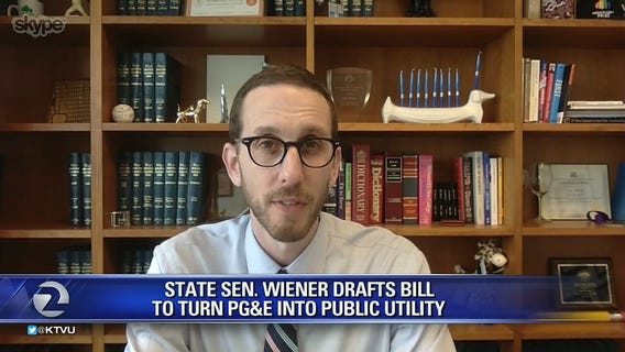 State Sen Wiener drafts bill to turn PG and E into public utility