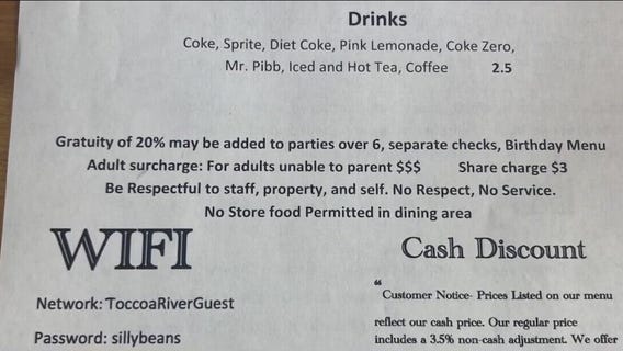 Georgia restaurant imposes "Bad Parenting Fee"