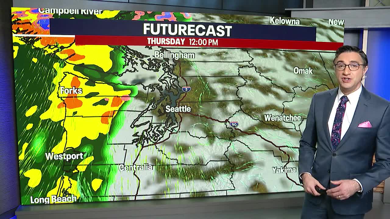 Seattle weather: Thursday will start dry, with widespread rain in the afternoon