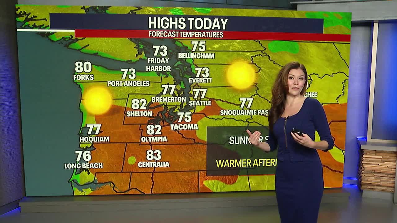 Highs Thursday will be warmer with more sunshine
