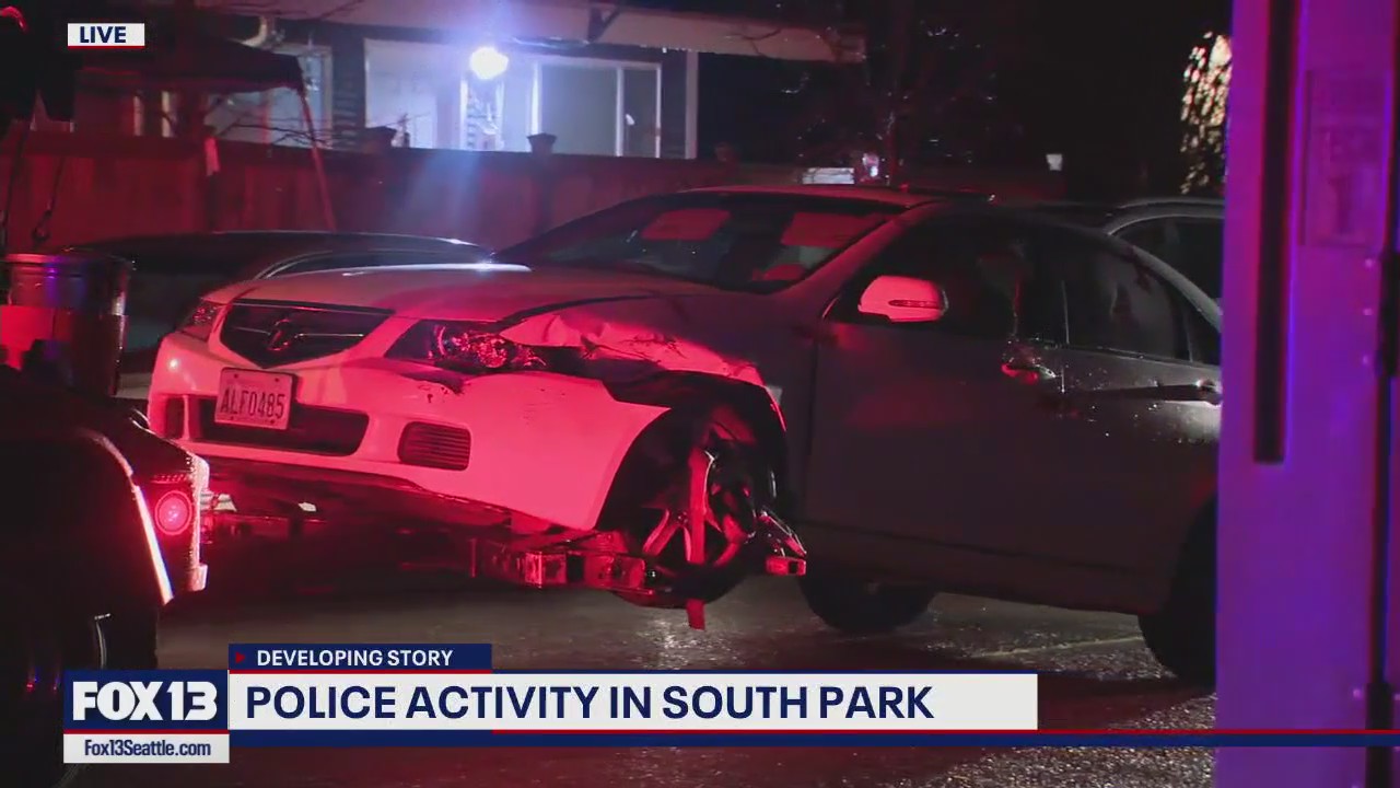 Damaged car recovered after police activity in South Park