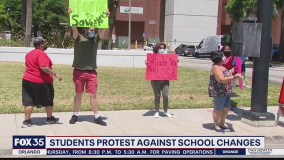 Students protest against school changes