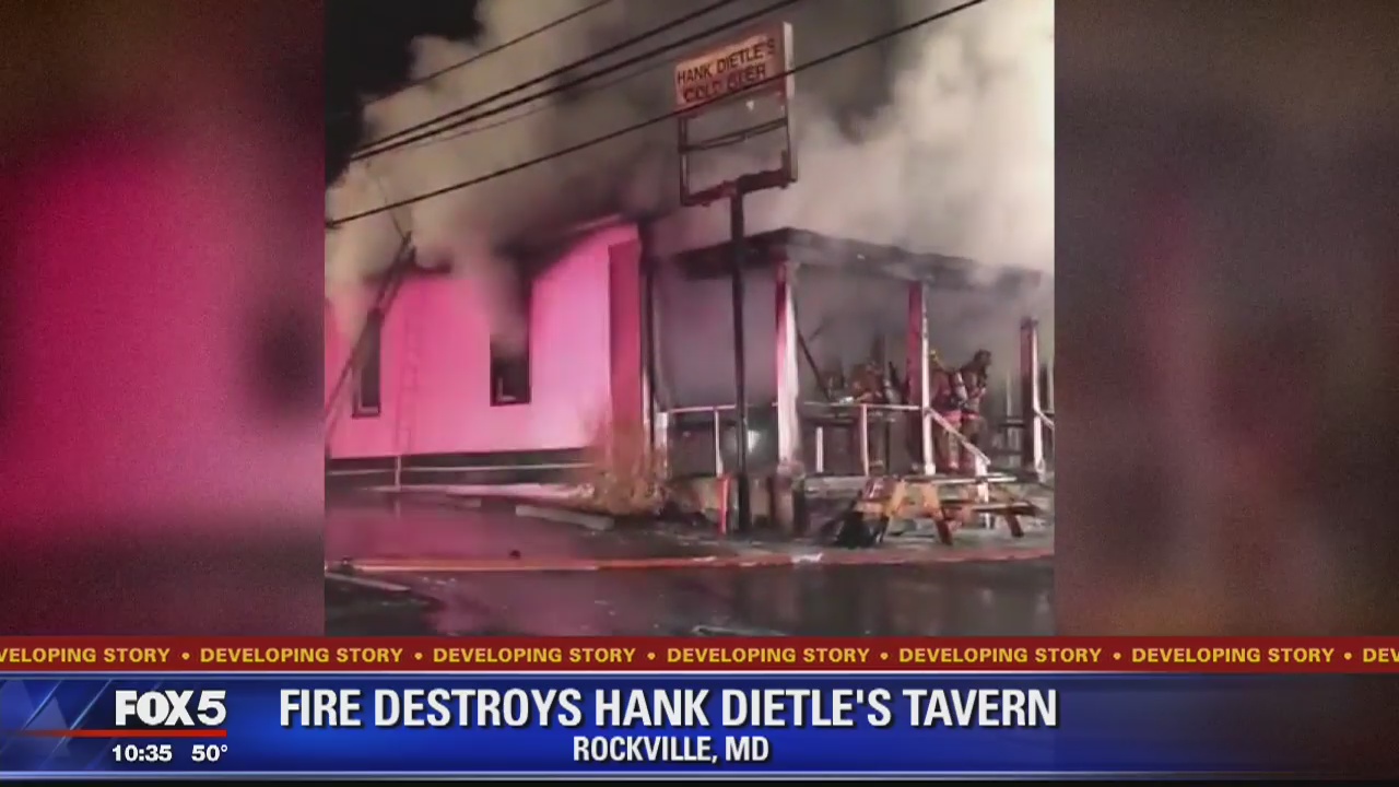 Rockville's oldest bar, Hank Dietle's Tavern, destroyed by fire