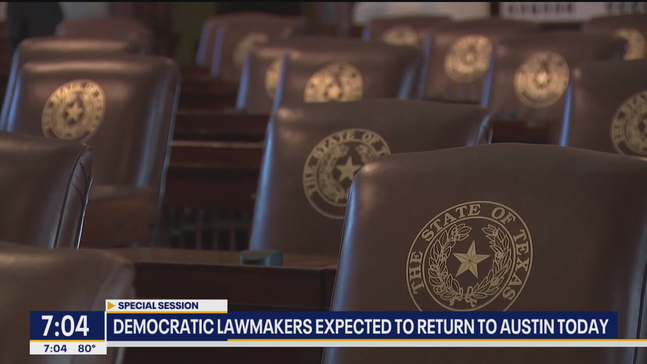 Democratic lawmakers expected to return to Austin today