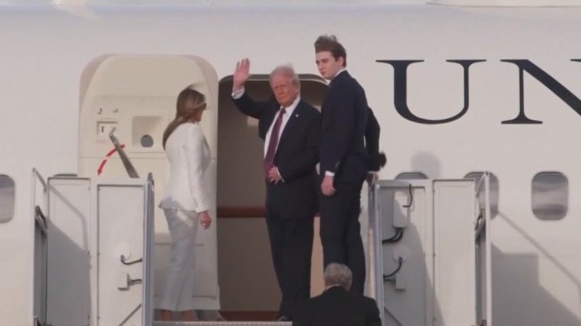 Trump family arrives in Washington DC ahead of inauguration