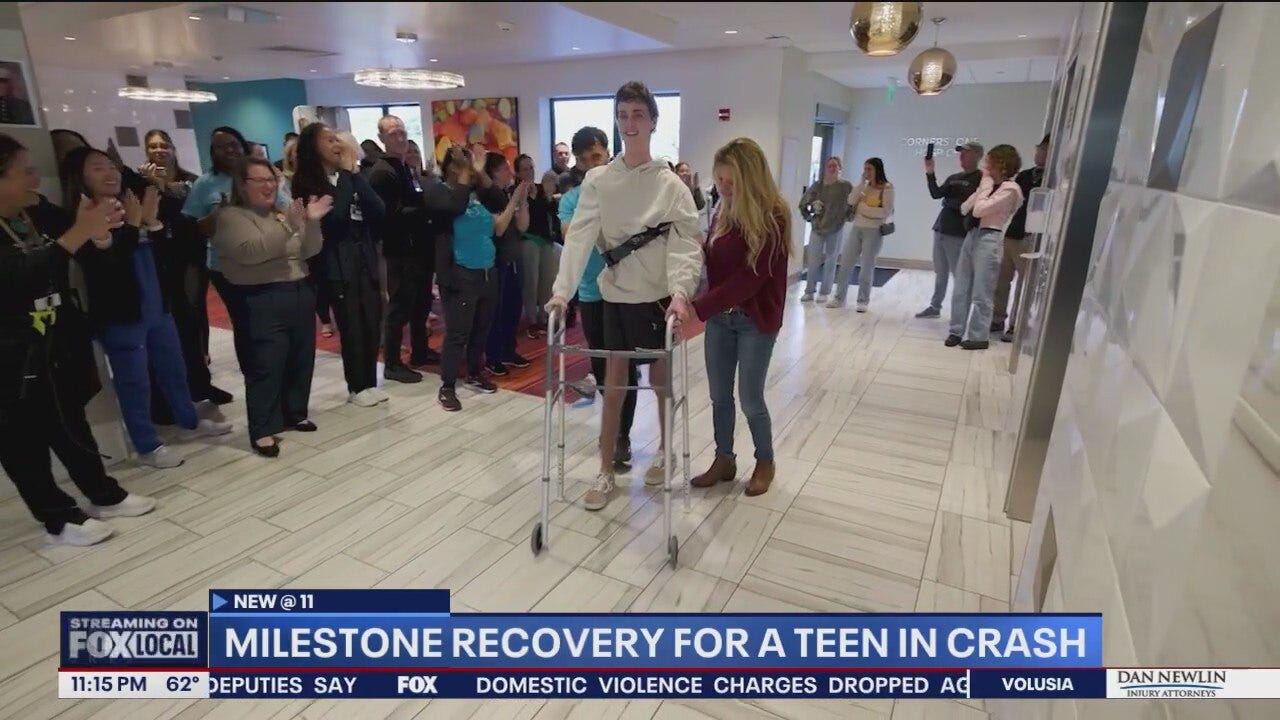 Teen back home after near-fatal crash lands him in ICU