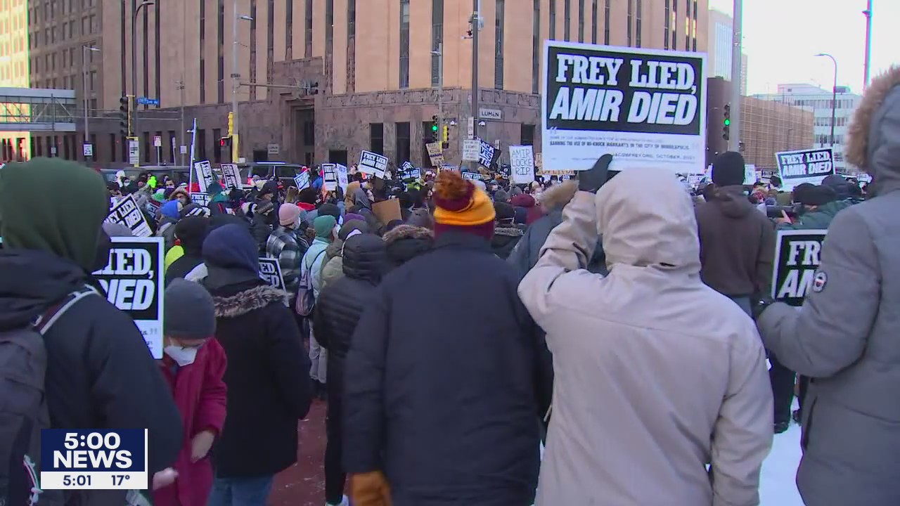 Protesters rally in Minneapolis over shooting of Amir Locke