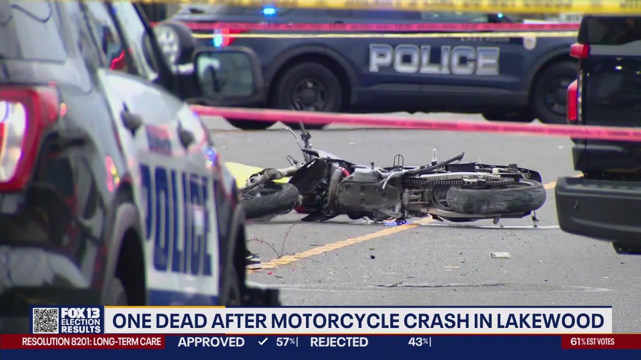 One dead after motorcycle crash in Lakewood, WA | FOX 13 Seattle