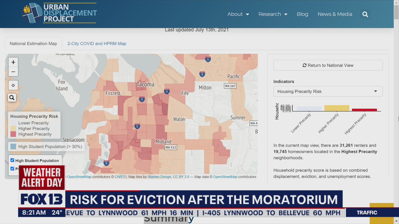 Risk for eviction after end of moratorium