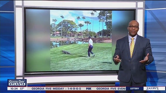 Golfer has run in with gator in Florida